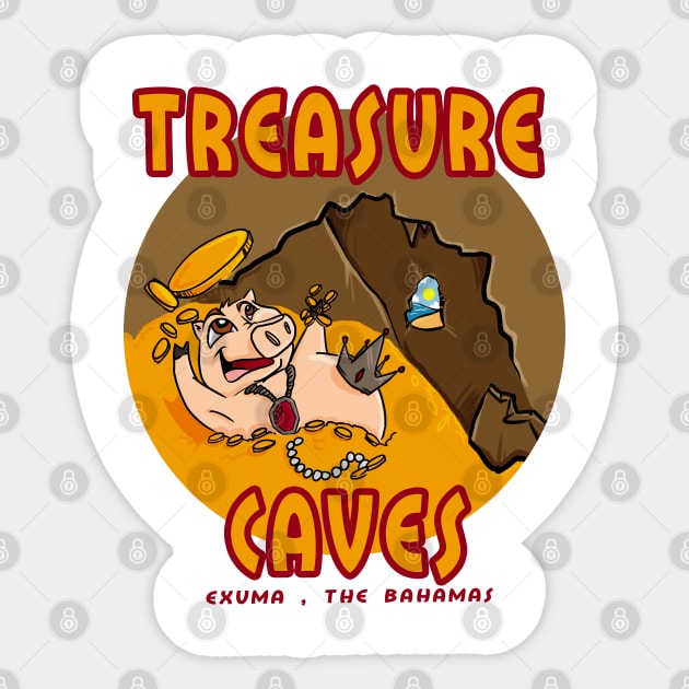 Treasure Cave PIg Sticker by JokeyShirts